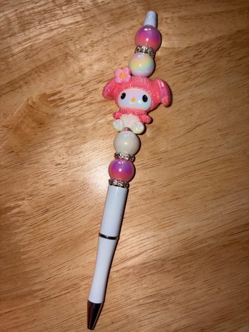 Sanrio My Melody Pink and Pastel Beaded Ballpoint Pen